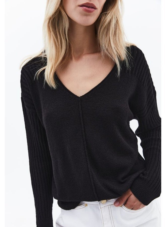 OXXO V-Neck Knit Sweater - Image 1